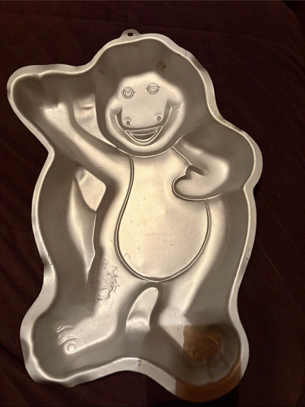 Wilton Silver Character Cake Pan - Barney Shape 1993